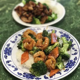 Shrimp with Broccoli on rice ;D