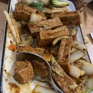 Szechwan Tofu with vegetables. Great, wish there were more veggies but the tofu was excellent