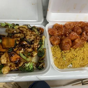 Sesame Chicken and happy family