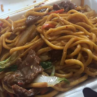 My lo mein is just glistening