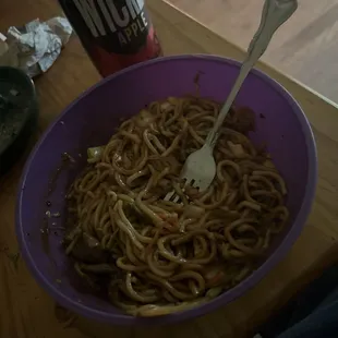 Beef lo mein! On point!