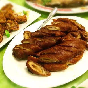 a plate of food on a table