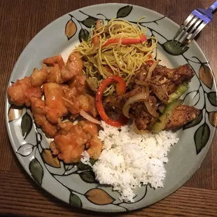 a plate of food on a table