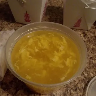 Egg drop soup. Yummy!