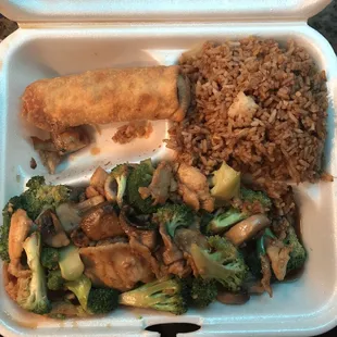 Chicken and broccoli dinner