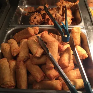 chicken wings and fried chicken, interior