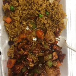 Cashew chicken for lunch