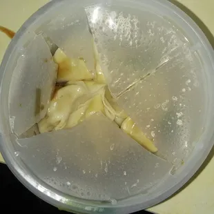 Soupless wonton soup...