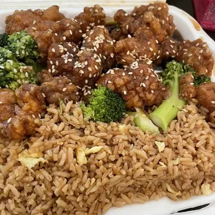 Decent Sesame Chicken lunch special