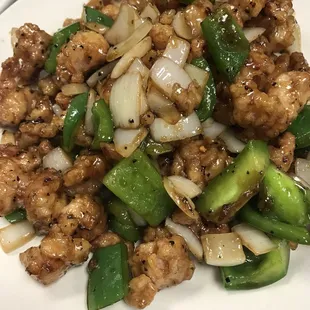 a plate of stir fried vegetables