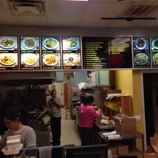 Inside the restaurant.