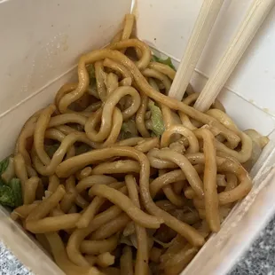 Lo mein you can add to your meal instead of rice for $2.