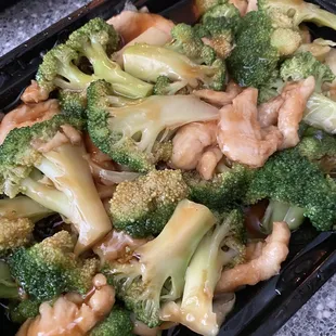 Chicken and broccoli