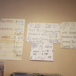Catering Prices and Specials as of July 2018
