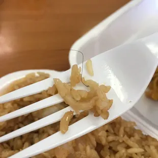 Hair in our food.
