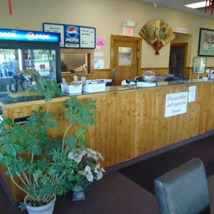 The front desk.