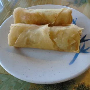 Vegetable spring rolls.