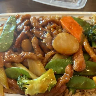 Pork W. Garlic Sauce. Excellent spice temperature was 5 on a scale of 10. Very tasty.