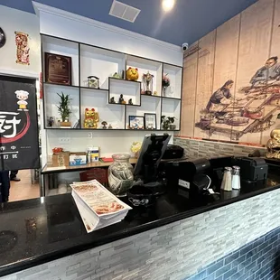 the front desk of the restaurant