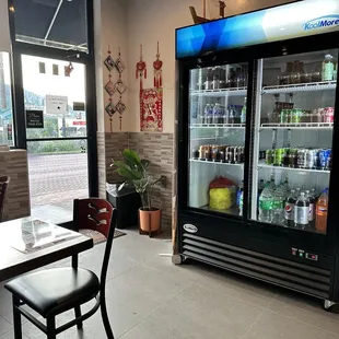 a view of the dining area