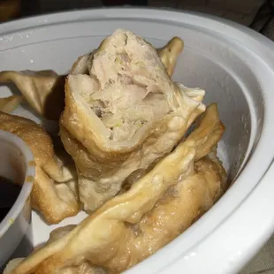 Inside fried dumplings