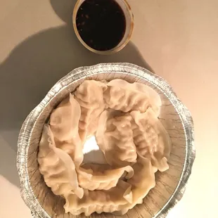 Steamed dumplings. Seriously good!