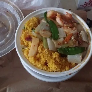 Shrimp with Chinese vegetables lunch $5.25