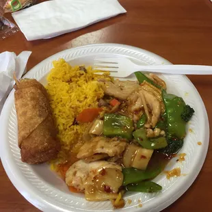 Garlic chicken lunch with a kick