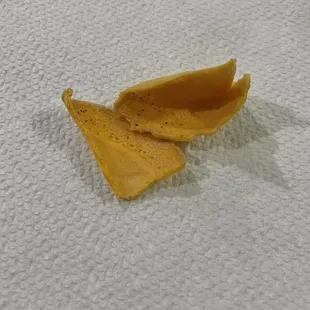 Mold spots on fortune cookies.