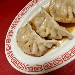 Bill's famous homemade potstickers and sauce!