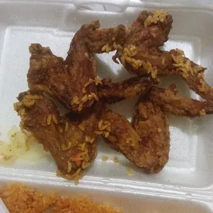 This chicken is so over fried it is crazy I cannot believe they actually serve people this