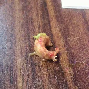 That is supposed to be a piece of shrimp