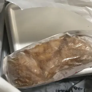 Egg roll wrapper. Too greasy definitely...