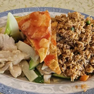 Mixed Vegetables with Chicken with Fried Rice