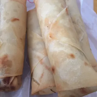 Spring rolls.