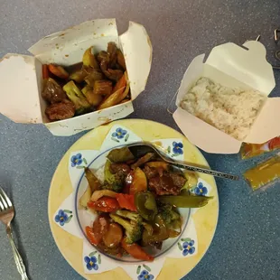 Beef with Chinese vegetables