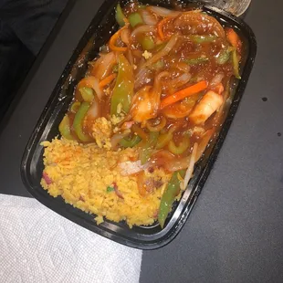 a meal in a plastic container