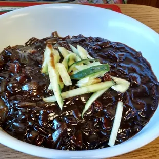 Jha Jang Myun:  black bean noodles