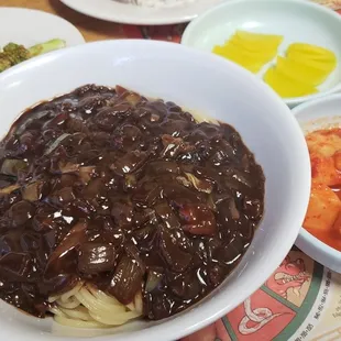 Peking noodle (jia jiang mein) &amp; beef broccoli