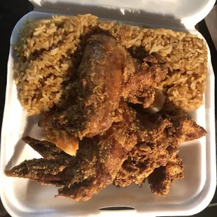 Chicken and fried rice. So cliche