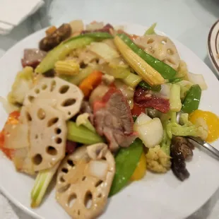 a plate of food on a table