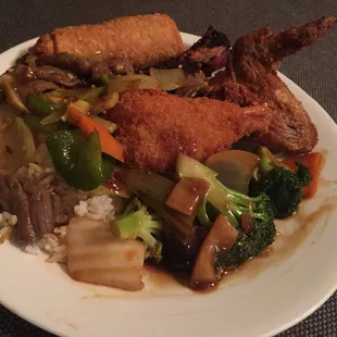 a plate of food on a table