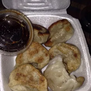 Dumplings to go. Very Delicious and one of the best I've had.