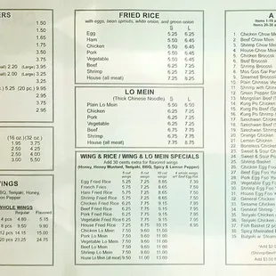 Menu Side 2 of 2