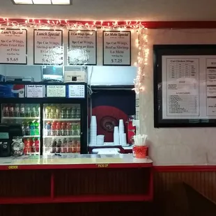 menus on the wall
