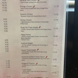 Menu - Chef's Specialties