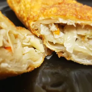 a close up of a fried food item