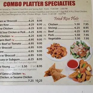 menu, chicken wings and fried chicken