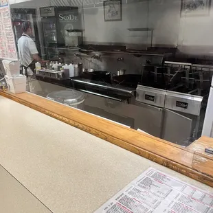 the kitchen of a chinese restaurant