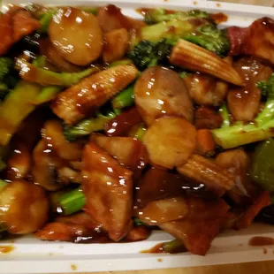 Roast pork with Chinese vegetables